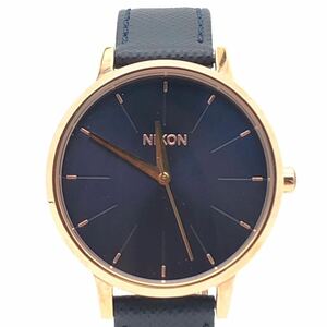 【未使用品】 NIXON ニクソン KENSINGTON LEATHER 稼働 アナログ 電池式 腕時計 レザーベルト メンズ 箱