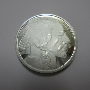 新品　シルバー　コイン　インディアン　31.2g 銀貨　未使用　gg088