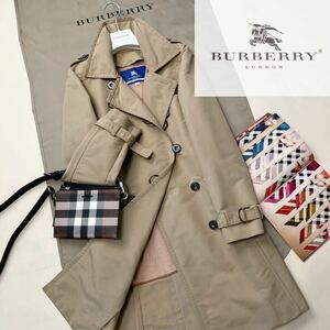 SJ19【トップスにさっと羽織れる】参考価格12万●BURBERRY BLUE LABEL●爽やかな雰囲気●高級トレンチコート バーバリーコート レディース 