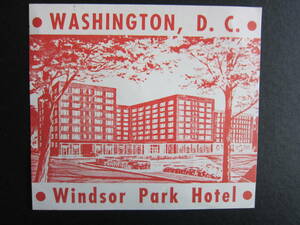 ホテル ラベル■ウインザーパークホテル■ワシントンD.C.■Windsor Park Hotel