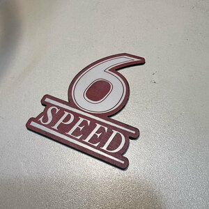 エンブレム・6速・6speed・6スピード・高耐久性・屋外対応品！！！S30Z S31Z 240Z ハコスカ ケンメリ