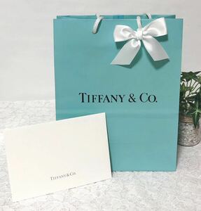 ティファニー「TIFFANY&Co.」ショッパー 小物箱サイズ 旧型 (3043) 正規品 付属品 ショップ袋 ブランド紙袋 封筒付き 折らずに配送 