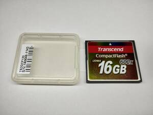 ケース付き　16GB　Transcend　600x　CFカード　フォーマット済み　メモリーカード　コンパクトフラッシュカード