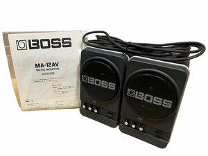 BOSS ボス マイクロモニター スピーカー MA-12AV 2ペア 本体 レコーディング PA機器 音楽 音響器材 パワードスピーカー アンプ内蔵