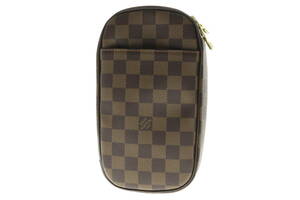 VMPD6-44-60 LOUIS VUITTON ルイヴィトン ウエストバッグ ポシェットガンジュ ダミエ スペシャルオーダー メンズ 茶 付属品付き 美品