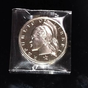 リベリア　25セント　コイン　1974