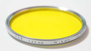 ★良品★[122mm] Nikon Y48 大口径望遠レンズ用銀枠カラーフィルター