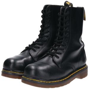 古着 ドクターマーチン Dr.Martens スチールトゥ 10ホールブーツ 英国製 レディース22.5cm /saa010787 【SS2306】