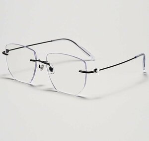 送料無料　超軽量 メガネフレーム　フチなし ツーポイント　眼鏡　レンズ交換可能　チタン　男女兼用　 sc0183