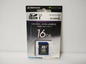 未使用・未開封品　16GB　GREEN HOUSE　SDHCカード SDカード　メモリーカード
