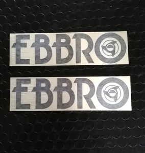 希少！EBBROステッカー（紺）★切り文字2０ｃｍ 2 枚セット