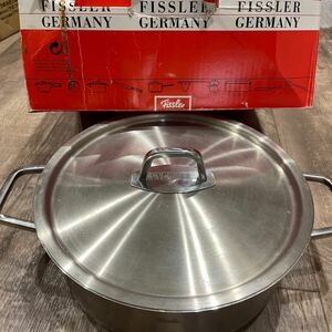 Fissler フィスラー Stainless 18-10 24cm 両手鍋 調理 料理 SOGO購入 780634 16800円 当時物 レア 4305 中古 訳あり 格安 鍋 オシャレ