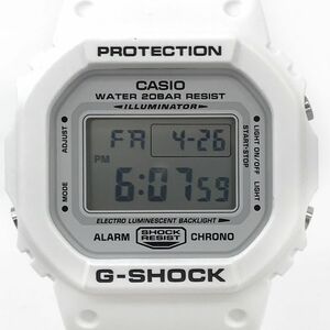 新品 CASIO カシオ G-SHOCK ジーショック 腕時計 DW-5600MW-7 クオーツ ホワイト デジタル カジュアル カレンダー 樹脂ベルト 動作OK 箱付