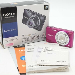 SONY Cyber-Shot ソニー サイバーショット コンパクトデジタルカメラ デジカメ DSC-WX170 ピンク 1890万画素 3インチ 簡易動作確認済み