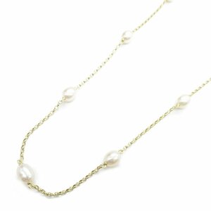 ミキモト 淡水パール ネックレス ブランドオフ MIKIMOTO K18（イエローゴールド） ネックレス K18YG 中古 レディース