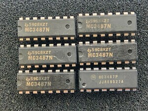 MC3487 (TI製5個 モトローラ製1個) 差動レシーバ IC（計6個セット） 