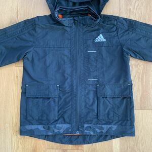 adidas アディダス ジャンパー ジャケット ジップアップ キッズ 120 used ブラック スポーツウェア