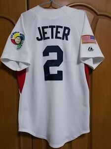 【正規品・古着】USA代表（1st）ユニフォーム　ジーター＃2　2009年「World Baseball Classic」　アメリカ　ヤンキース