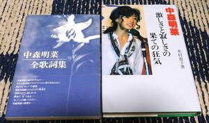 中森明菜 全歌詞集 + 激しさと寂しさの果ての狂気 初版本 2冊セット