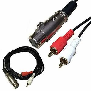 Rosebe XLR 変換 RCA Yスプリッタケーブル、1 XLR メス-2 RCA オスステレオ(中古品)