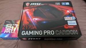 【中古】intel Core i7-6700k + MSI Z170A GAMING PRO CARBON