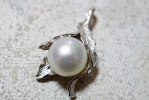 27 本真珠 パール ペンダント ヴィンテージ アクセサリー SILVER刻印 ネックレス 冠婚葬祭 首飾り 装飾品