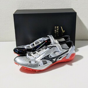 新品未使用 28cm クロノインクス9 ミズノ mizuno chrono inx U1GA210040 陸上 スパイク 短距離 100m 200m 400m ハードル シルバー