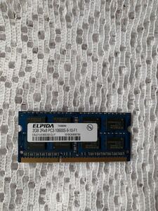 ★送料無料　メモリーノートパソコン用メモリー ELPIDA 2GB 2Rx8 PC3-10600S-9-10-F1