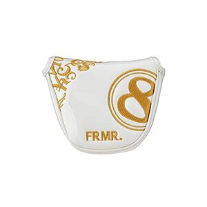 フランク三浦GOLF パターカバー マレットタイプ FRMRモデル ホワイト/ゴールド FRMR-PC
