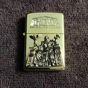 ZIPPO ジッポ ジッポー オイルライター　2016年製　ゴッド　GOD 金色　ゴールド　未使用品　メタル貼り