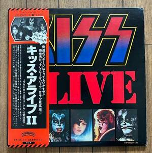 2LP LP 2枚組 帯付 日本盤 国内盤 見開きJKT レコード Kiss / Alive Ⅱ VIP-9529-30 キッス / キッス・アライブⅡ