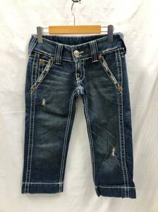 TRUE RELIGION SAMMY BIG T 七分丈 ジーンズ レディース サイズ23 ブルー系 半端丈 デニムパンツ トゥルーレリジョン 23042801