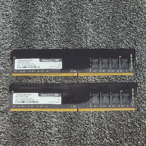 TEAMGROUP DDR4-2400MHz 16GB (8GB×2枚キット) TED48G2400C16BK 動作確認済み デスクトップ用 PCメモリ (1)