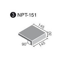 ニューペネトレート 150mm角垂れ付き段鼻 NPT-151/5 LIXIL(INAX) 階段タイル タレ付階段 タレ階段 1個