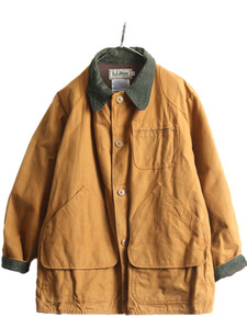 80s エルエルビーン ダック ハンティング ジャケット 44 メンズ XL / 80年代 ヴィンテージ LLBEAN カバーオール コート 襟 コーデュロイ 茶