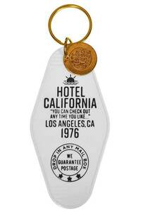 ホテル カリフォルニア キーホルダー ホワイト プラスチック製 HOTLE CALIFORNIA ロサンゼルス モーテル ホテル キーホルダー