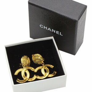 ★D2902 美品 シャネル ココマーク スイング イヤリング 95A ゴールド金具 CHANEL ヴィンテージ レディース★