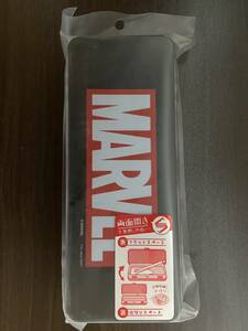 【未使用品】　筆箱 ブラックホワイト マーベル Wストレージ プラペンケース MARVEL　【送料無料】