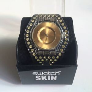 レアな! Swatch skin スウォッチ スキン アクリル樹脂　ラインストーン バングル