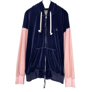 Vivienne Westwood MAN 【men3727I】 20AW ベロアバイカラー魔女フードジップアップドルマンパーカー フーディ ベルベット 別珍 AR