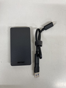 BUFFALO USB3.2Gen2 ポータブルSSD 960GB 名刺サイズ 読込速度530MB/s 日本製 PS5/PS4耐衝撃 ブラック SSD-PGM960U3-B/N