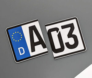貼る！ ユーロナンバープレート　ドイツ　D「A03」限定マグネット限定　ポルシェ　AUDI　ワーゲン　BMW BENZ OPEL 送料無料