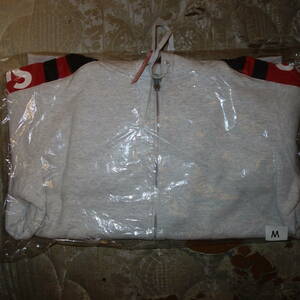 即決 supreme hooded track zip up grey M