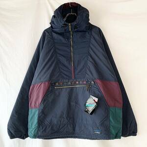 90s DEADSTOCK L.L.Bean エルエルビーン 3M シンサレート中綿 アノラックパーカー ネイビー L 未使用品 ヴィンテージ old