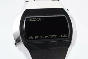 リコー 91001A デジタル スクエア シルバー クォーツ メンズ 腕時計 RICOH