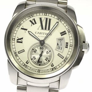 カルティエ CARTIER W7100015 カリブル ドゥ カルティエ スモールセコンド デイト 自動巻き メンズ 保証書付き_796736