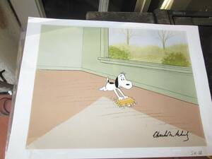 ピーナッツ　スヌーピー　原画 セル画 限定 レア Disney 入手困難　Charles Schulz　サイン付き