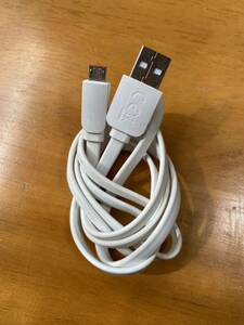 USBケーブル Type-A Micro-B フラット ホワイト 97cm