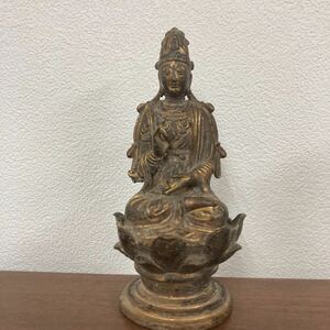 遼時代金菩薩坐像仏教美術中国 骨董品 唐物 銅製 