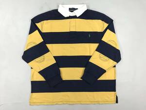 新品 16024 4XB 長袖 ラガーシャツ ポロ ラルフ ローレン polo ralph lauren XXL 大きい ボーダー ラグビー